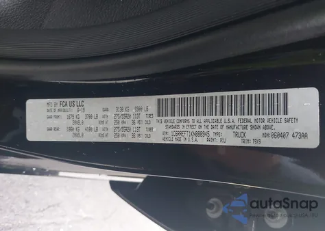 2019 Ram 1500 Big Horn/Lone Star 4X2 5'7 Box z USA, uszkodzony, nr VIN 1C6RREFT1KN888945